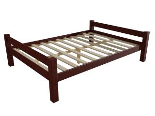 Manželská postel 8X8 01B masiv borovice Barva-3: moření ořech, Rozměr: 120 x 200 cm