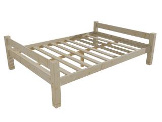 Manželská postel 8X8 01B masiv borovice Barva-3: surové dřevo, Rozměr: 120 x 200 cm
