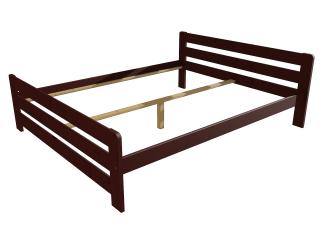 Manželská postel VMK002D masiv borovice Barva-3: moření ořech, Rozměr: 160 x 200 cm