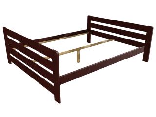 Manželská postel VMK002E masiv borovice Barva-3: moření ořech, Rozměr: 120 x 200 cm