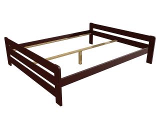 Manželská postel VMK003D masiv borovice Barva-3: moření ořech, Rozměr: 120 x 200 cm