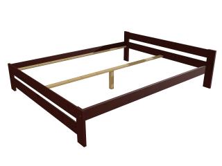 Manželská postel VMK006B masiv borovice Barva-3: moření ořech, Rozměr: 120 x 200 cm