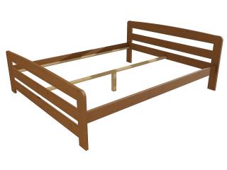 Manželská postel VMK008D masiv borovice Barva-3: moření dub, Rozměr: 120 x 200 cm