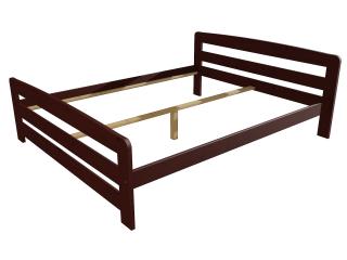 Manželská postel VMK008D masiv borovice Barva-3: moření ořech, Rozměr: 120 x 200 cm