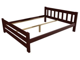 Manželská postel VMK015D masiv borovice Barva-3: moření ořech, Rozměr: 160 x 200 cm