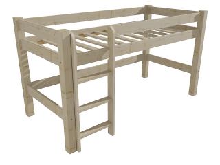 Patrová zvýšená postel 8X8 02B Barva-3: surové dřevo, Rozměr: 80 x 190 cm