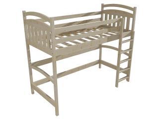 Patrová zvýšená postel M 005 NEW* Barva-3: surové dřevo, Rozměr: 80 x 200 cm