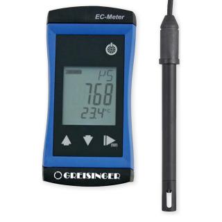 Greisinger G1410 univerzální vodotěsný konduktometr 100 mS/cm, včetně grafitového měřicího článku