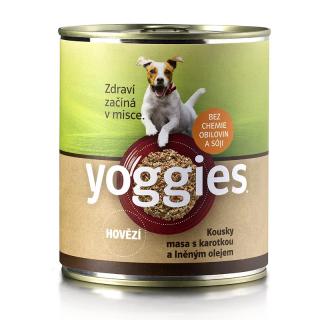 Yoggies - hovězí maso s karotkou a lněným olejem 400g