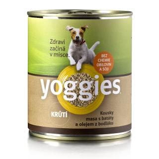 Yoggies - krůtí maso s batáty a bodlákovým olejem 800g