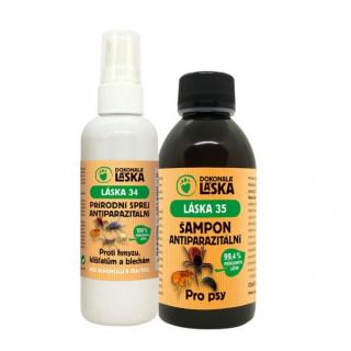 Zvýhodněný set - antiparazitální sprej a šampon pro psy