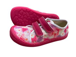 Barefoot tenisky KOEL4kids - Dud Textile Fuchsia Flowers (Bernardinho) - 07M035.50B-650 26, 17,3 cm, 7,0 cm