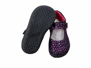 Jonap barefoot baleríny B14 červená srdce SLIM 23, 15,0 cm, 6,4 cm