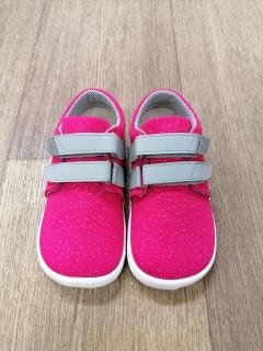 Tenisky BEDA barefoot BF 0001/TEX/W pink shine 25, 16,0 cm, 7,0 cm