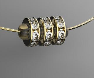 Brilante - náhrdelník stříbro 925/1000 Materiál: Pozlacené Stříbro 925 (14K)