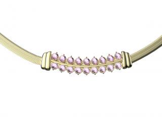 Ester Pink - pozlacený náhrdelník Délka: 42 cm