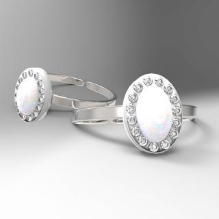 Opal - prsten stříbro 925/1000