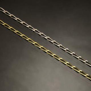 Panama - řetízek stříbro 925/1000 Materiál: Pozlacené Stříbro 925 (14K), Délka: 35 cm