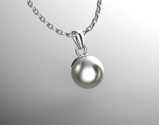 Perla - přívěsek stříbro 925/1000 Materiál: Pozlacené Stříbro 925 (14K)