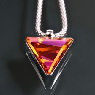 Pollux Velký - náhrdelník s přívěskem  «F» Barva kamene: Astral Pink (ohnivá)
