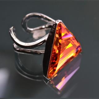Pollux Velký - prsten  «F» Barva kamene: Astral Pink (ohnivá)
