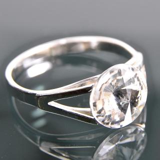 Rivola crystal - prsten stříbro 925/1000 Velikost: 51