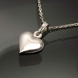 Srdce plné - přívěsek stříbro 925/1000 Materiál: Pozlacené Stříbro 925 (14K)