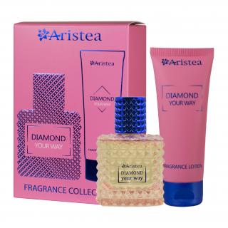 Aristea Diamond Dárkové balení Your way Parfémová voda dámská 65 ml + tělové mléko 75 ml 2 ks