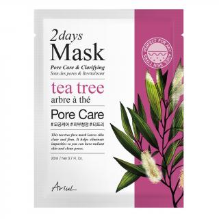 Ariul 2 DAYS Textilní pleťová maska Tea tree k pročištění pokožky s tea tree olejem 2 ks
