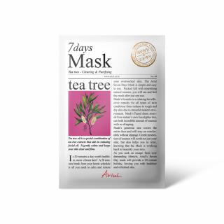Ariul 7 DAYS Textilní pleťová maska Tea tree k pročištění pokožky s tea tree olejem 20g