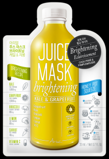 Ariul JUICE Brightening Hydratační textilní maska Kapusta a grep k prozáření pokožky