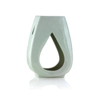 Ashleigh & Burwood Aromalampa DROPLET na vonný olej, bílá glazovaná keramika