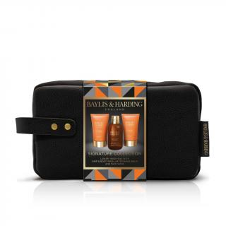 Baylis & Harding Black Pepper & Ginseng Cestovní dárková sada v kosmetické taštičce 4 ks