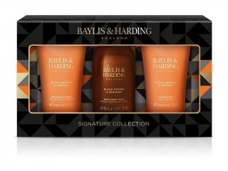 Baylis & Harding Black Pepper & Ginseng Dárková sada (na tělo a vlasy) pro muže mini 150 ml 3 ks