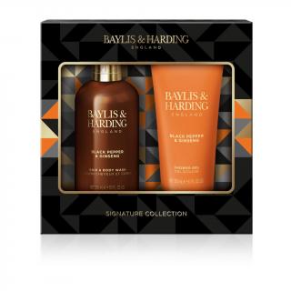 Baylis & Harding Black Pepper & Ginseng Dárková sada pro muže Sprchový gel 200 ml vlasový šampon 300 ml 2 ks