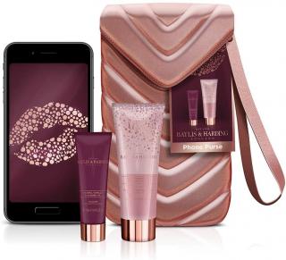 Baylis & Harding Dárková sada Krém na ruce 50 ml lesk na rty 12 ml  pouzdro na mobil Cranberry Martini 3 ks