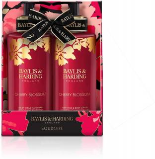 Baylis & Harding Dárková sada mýdla a mléka na ruce Boudoire Cherry blossom 2x300 ml 2 ks