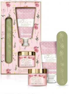 Baylis & Harding Royale Garden Luxusní set na manikúru Krém na ruce 50 ml minerální sůl 70 g pilník 3 ks