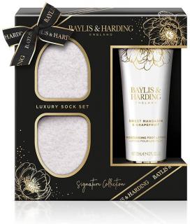 Baylis & Harding Sada péče o nohy Sweet Mandarin & Grapefruit 1x ponožky 1x krém na nohy 125 ml 2 ks