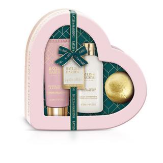 BAYLIS & HARDING Sada péče o tělo Jojoba, Vanilla & Almond Tělové mléko 200 ml Sprchový krém 300 ml Šumivý balistik 140 g