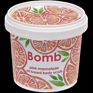 Bomb cosmetics Jemný sprchový peeling Růžová marmeláda, 400 g