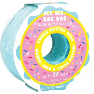 Bomb cosmetics Sprchová masážní houba Ice Ice Bae Bae Body Buffer 165 g