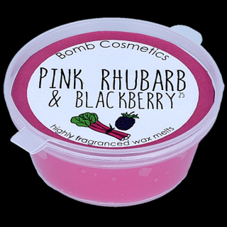 Bomb cosmetics Vosk v kelímku Pink Rhubarb Blackberry (růžová rebarbora s ostružinou) 35 g