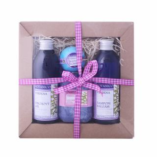 BOTANICO Dárková sada VERBENA šampon/balzám 200 ml, sprchový gel 200 ml, balistik do koupele 50 g, glycerínové mýdlo 200 g 4 ks