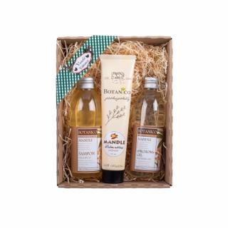 BOTANICO MANDLE Dárková sada Šampon na vlasy 200 ml Sprchový gel 200 ml Krém na ruce 75 ml 3 ks