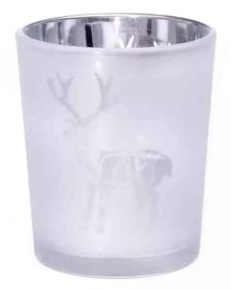 Bridgewater Candle Company Skleněný svícen na votivní svíčky s motivem jelena