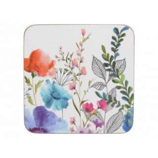 Creative Tops Korkové podložky pod skleničky Meadow Floral 6 ks 10,5x10,5 cm