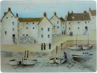Creative Tops Skleněné krájecí prkénko Cornish Harbour 40×30 cm