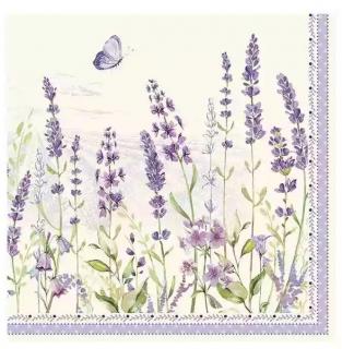 Easy Life Papírový ubrousek Lavender Field 33×33 cm 20 ks