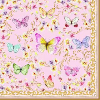 Easy Life Papírový ubrousek Majestic Butterflies 33×33 cm, 20 ks